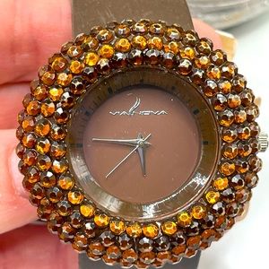 Vianova Watch, Sparkle, Browb, Rubber Strap